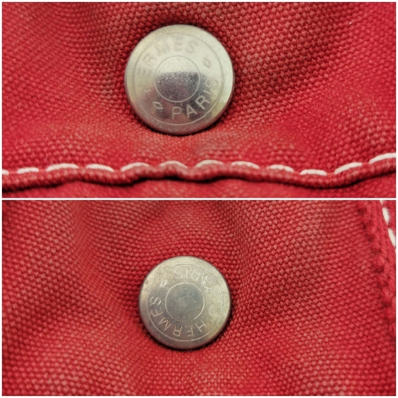 HERMES Vintage Small Red Canvas Fourre Tote - Project Bag - Picture 10 of 12